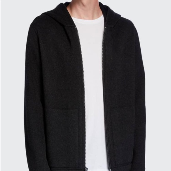 Vince Cashmere Hooded Zip Jacket Xxl 